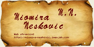 Miomira Nešković vizit kartica